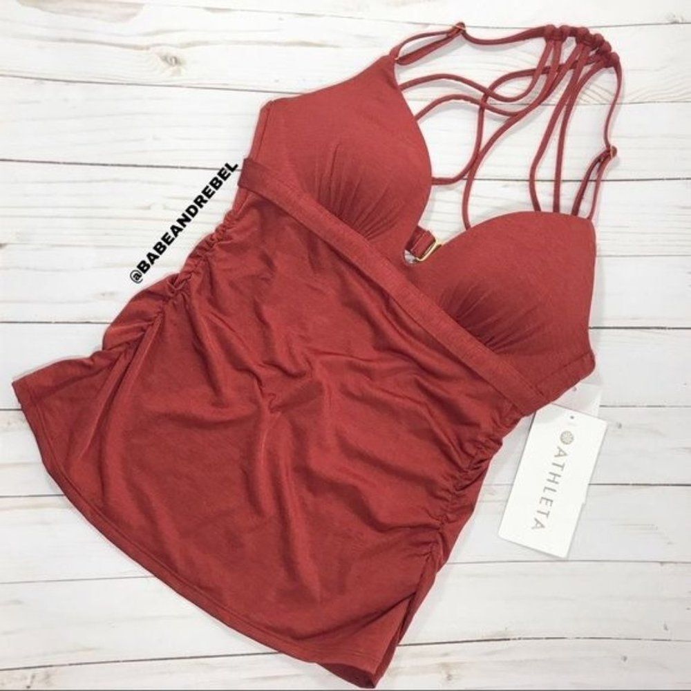 ATHLETA Aqualuxe Molded Cup Strappy Tankini Size XXS
